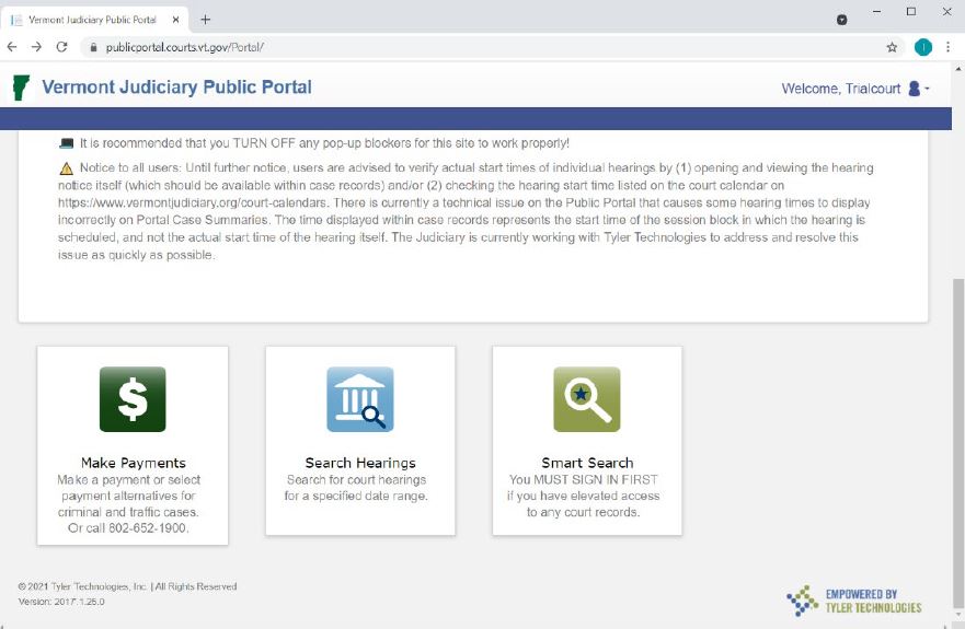  Public Portal Landing Page